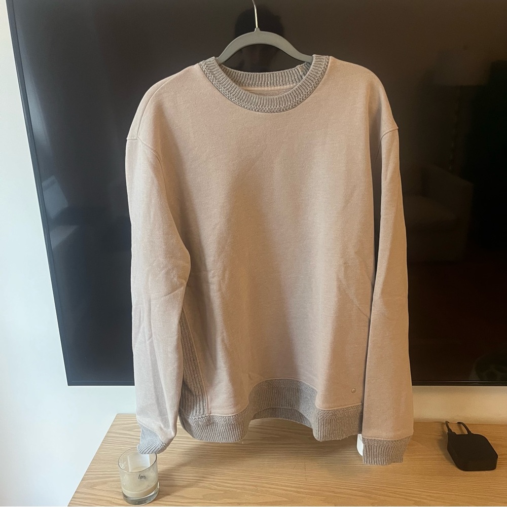 All Saints Men's Beige Hybrid Sweatshirt Sweater - XL